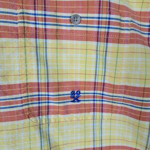WRANGLER Mens Shirt 20X TWENTY Sz XL Short Sleeve Yellow Plaid Western Workwear‎